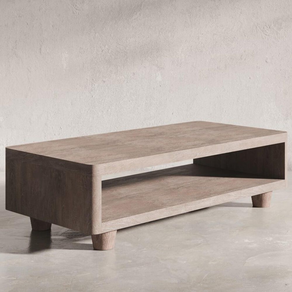 Waltham Origins Storage Cocktail Table in Washed Sand, , large