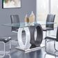 Global Furniture USA Dining Table in White, Silver, Dark Grey and Clear - Table Only, , large