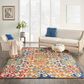 Nourison Aloha Damask 10" x 14" Multicolor Indoor/Outdoor Area Rug, , large