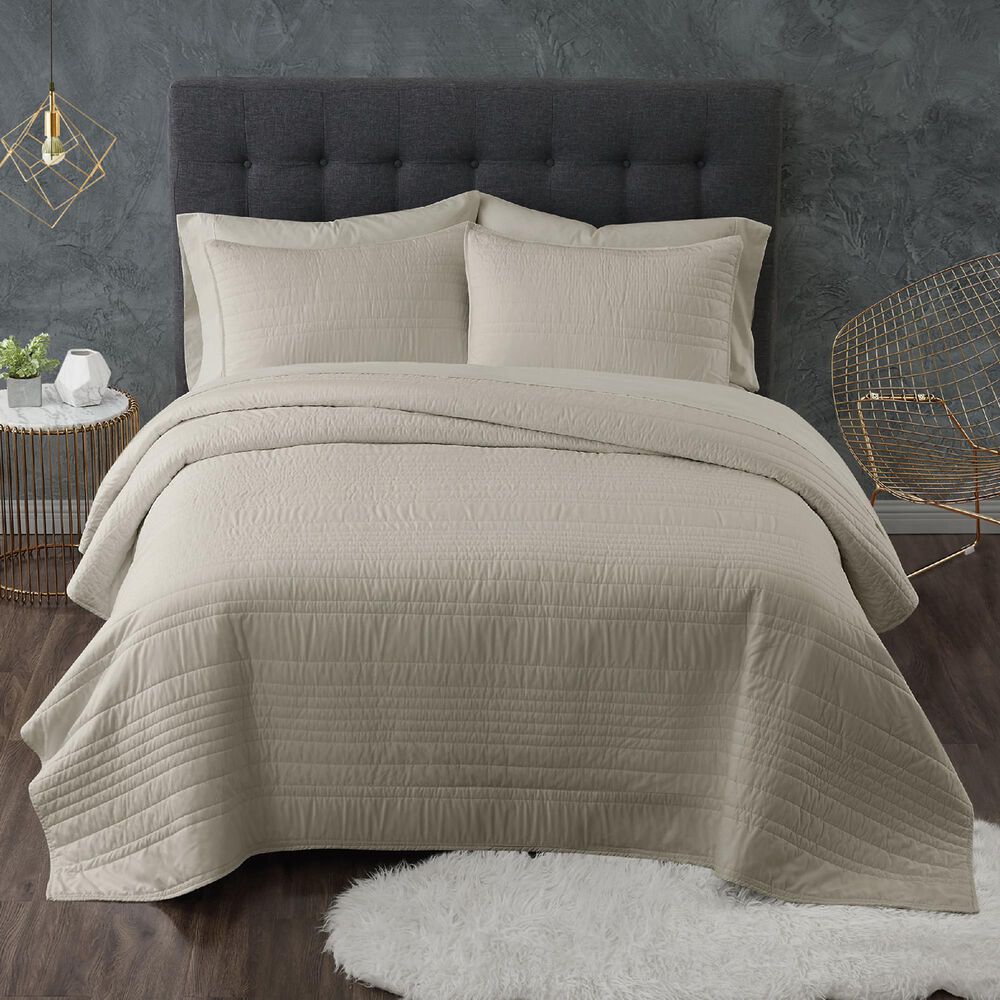 Pem America Truly Calm Antimicrobial 2-Piece Twin/Twin XL Quilt Set in Khaki, , large