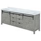 Lexora Home Marsyas 80" Double Bathroom Vanity in Ash Grey with White Quartz Top and Rectangular Sinks, , large