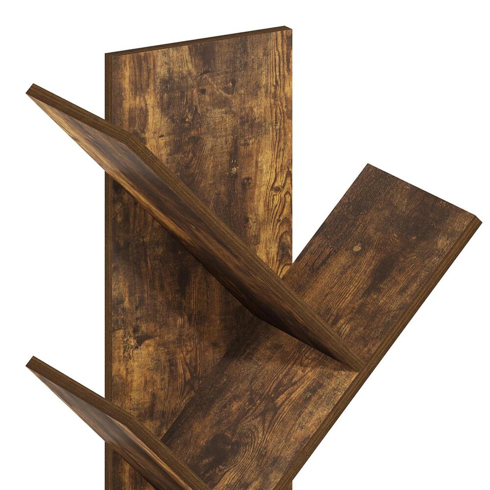 HOMLUX 3-Tier Floor Standing Tree Bookcase in Amber Pine, , large