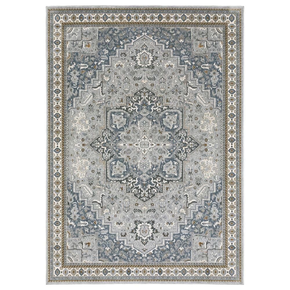 Oriental Weavers Ellington 3"10" x 5"5" Blue and Grey Area Rug, , large
