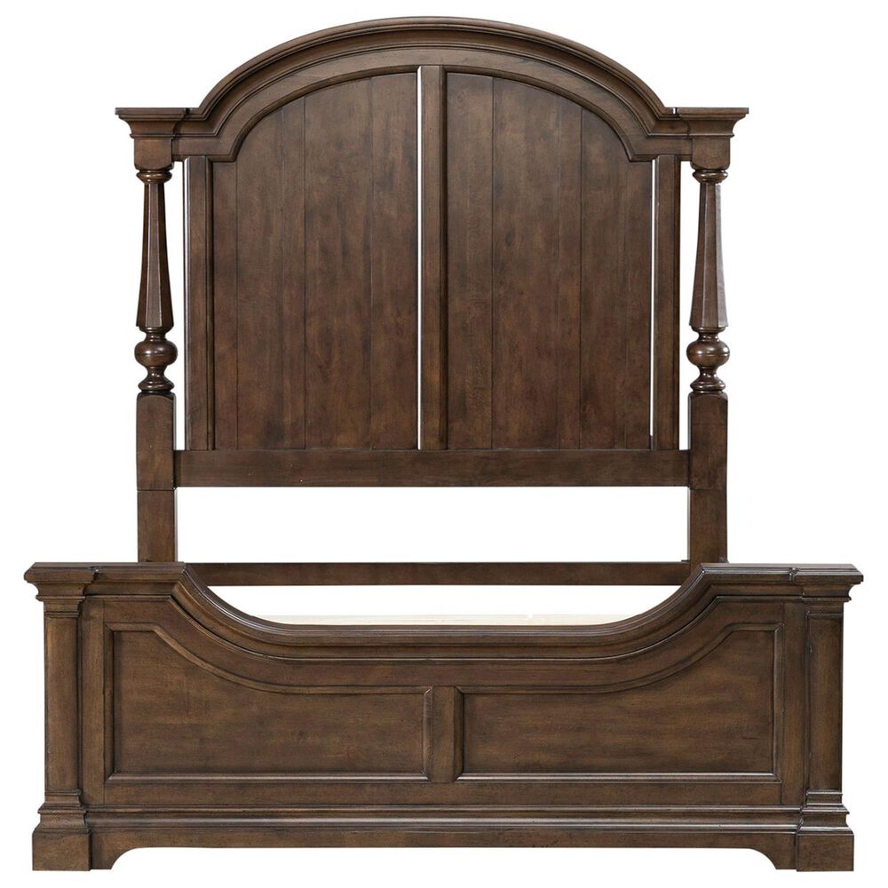 Liberty Furniture Arden Road Queen Poster Bed in Satin Cherry, , large