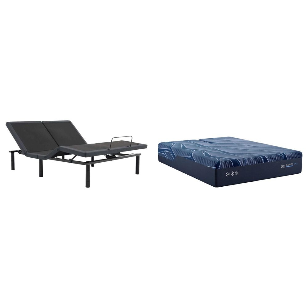 Serta iSeries NXG 4500 Foam Ultra Plush Flex Head Queen Mattress with Gold Baselogic Flex Head Queen Adjustable Base, , large