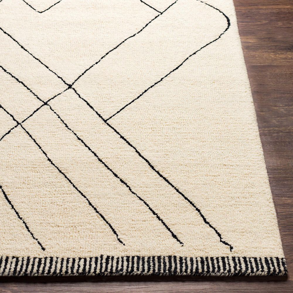 Surya Arsenal 9&#39; x 12&#39; Cream and Black Area Rug, , large