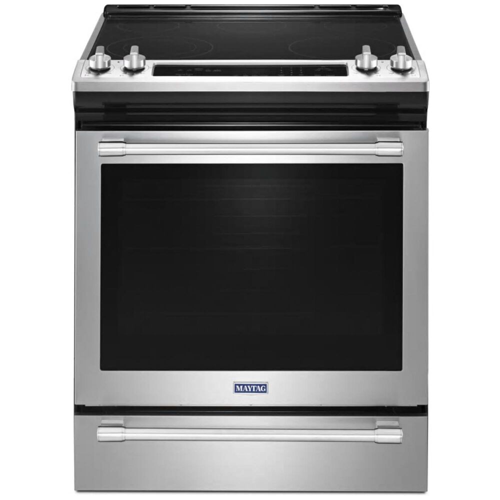 Maytag 6.4 Cu. Ft. Slide-In Electric Range With True Convection And Fit System in Stainless Steel, , large