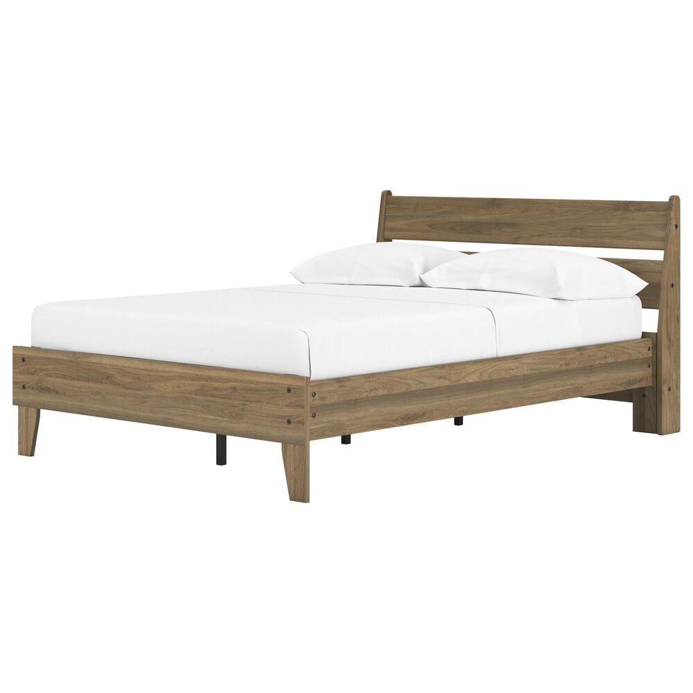 Ashley Deanlow Full Platform Panel Bed in Honey, , large