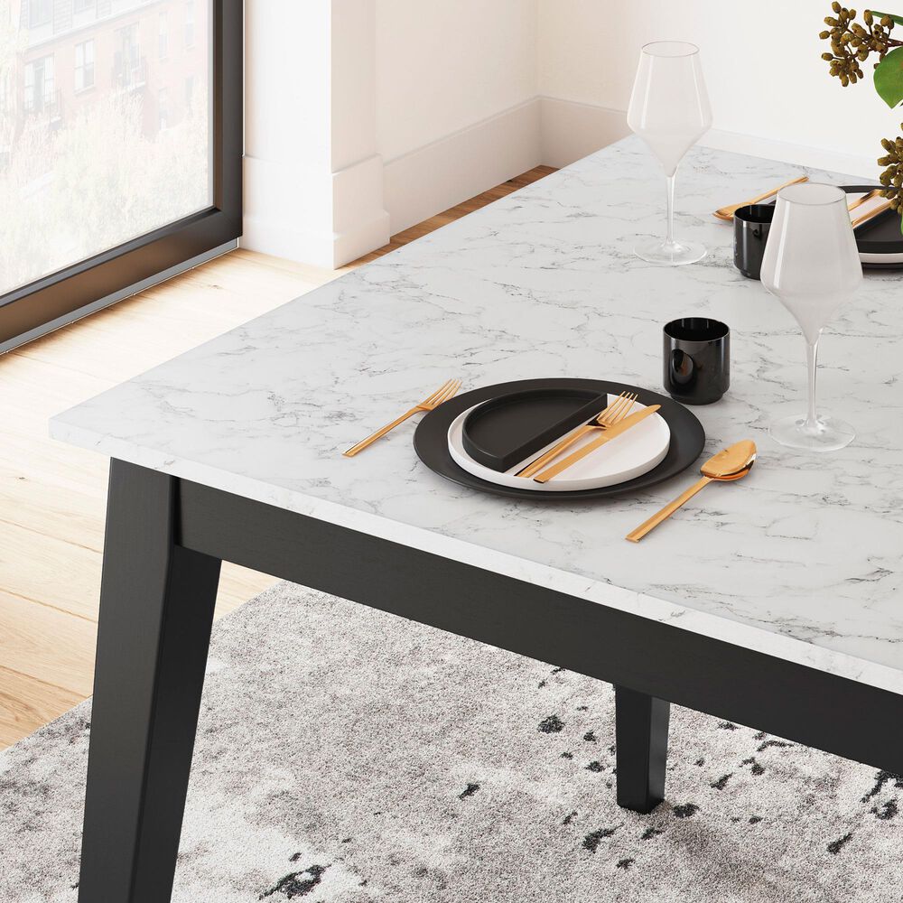 Ashley Jettaya Dining Table in Black and White - Table Only, , large