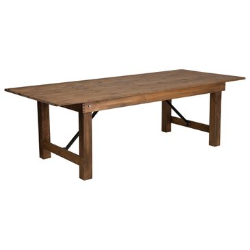 Flash Furniture Hercules 8" Folding Farm Table in Brown - Table Only, , large