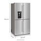 KitchenAid 19.4 cuft Quad w/ Ice&Wtr, , large
