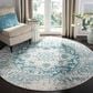Safavieh Madison MAD603J 5" Round Teal and Ivory Area Rug, , large