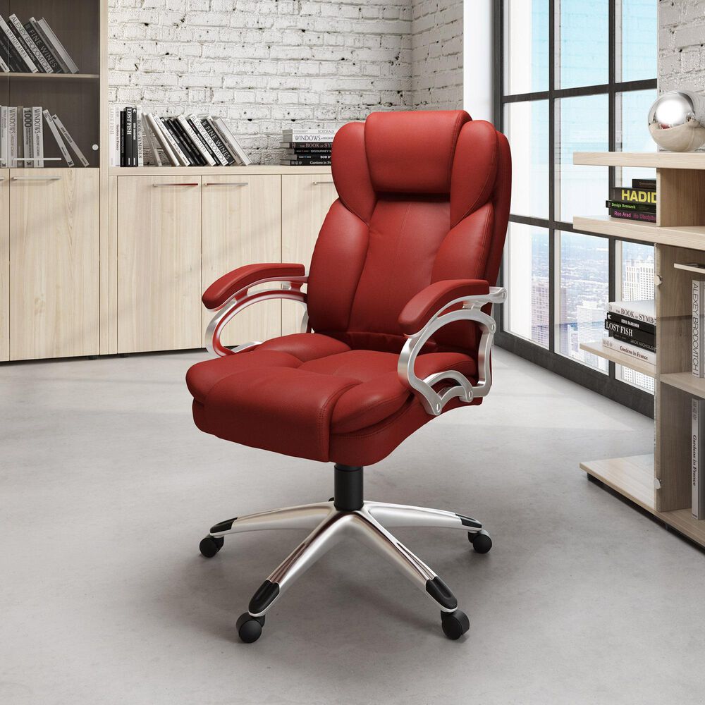CorLiving Workspace Executive Office Chair in Brick Red, , large