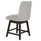 Millenium Burkhaus Counter Stool in Dark Brown Finish and Beige Upholstery, , large