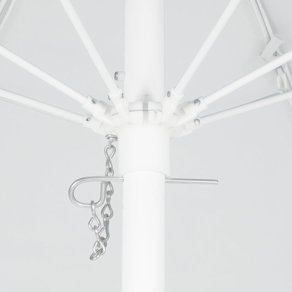 Floating Luxuries Kai Luxury 7.5&#39; Octagonal Fiberglass Market Pool Umbrella in White, , large