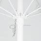 Floating Luxuries Kai Luxury 7.5" Octagonal Fiberglass Market Pool Umbrella in White, , large