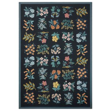 Rifle Paper Co. x Loloi Perennial Wildflower 5"3" x 7"8" Black Area Rug, , large