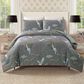 Peking Handicraft Cranes 3-Piece King Comforter Set in Gray, , large