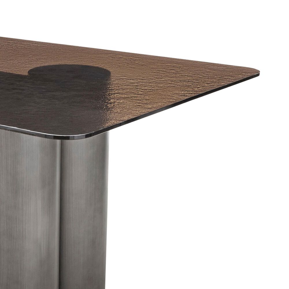 Casabianca Home Luca Dining Table - Smoked Base/Wave Glass, , large
