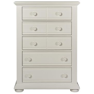 Belle Furnishings Summer House Youth 5 Drawer Chest in Oyster White, , large