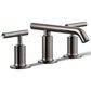 Kohler Purist Widespread Bathroom Sink Faucet with Lever Handles and Low Gooseneck Spout in Vibrant Titanium, , large