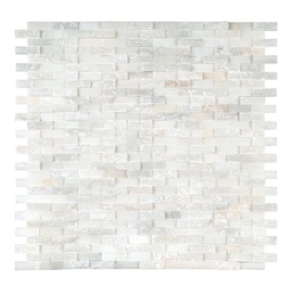 MS International Greecian White 12" x 12" Polished Natural Stone Mosaic Sheet, , large