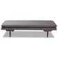Baxton Studio Marit Twin Daybed with Grey Upholstered in Walnut, , large