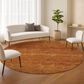 Dalyn Rug Company Soft Essentials Solid Terracotta 8" Round Indoor/Outdoor Area Rug, , large