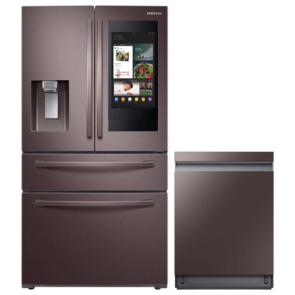 Samsung 2-Piece Kitchen Package with 28 Cu. Ft. French Door Refrigerator with Linear Wash Dishwasher in Tuscan Stainless Steel, , large