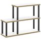 HOMLUX 3-Tier Ladder Display Bookshelf in White and Black, , large