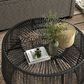 Furniture of America Meja Round Patio Coffee Table in Black, , large