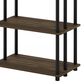 HOMLUX Turn-N-Tube 3-Tier Kitchen Storage Shelf with Top Cabinet in Columbia Walnut and Black, , large