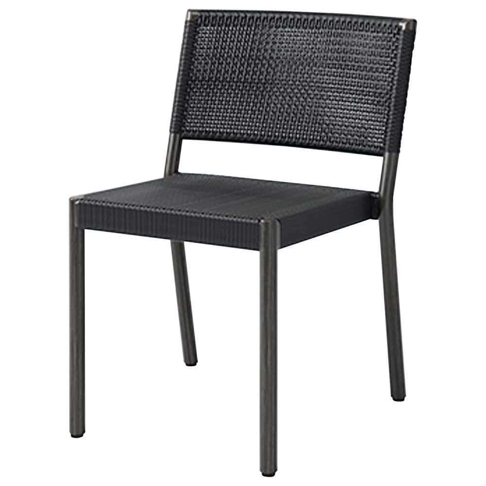 Ebel Outdoor Furniture Orleans Patio Side Chair in Coal and Smoke, , large