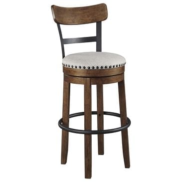 Ashley Valebeck Swivel Bar Stool in Brown and Black, , large