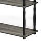 HOMLUX Turn-N-Tube 4-Tier Corner Open Storage Bookshelf in French Oak and Black, , large