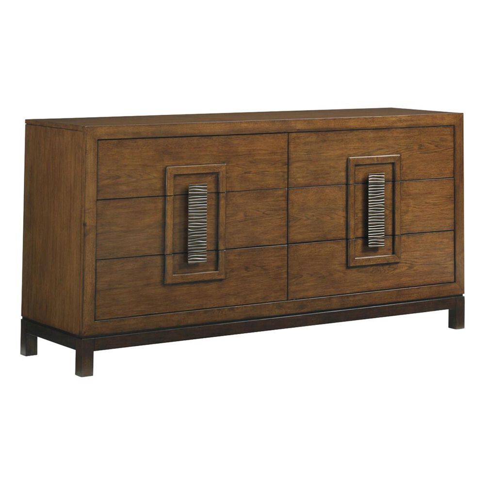 Tommy Bahama Home Island Fusion 6-Drawer Double Dresser in Dark Walnut, , large