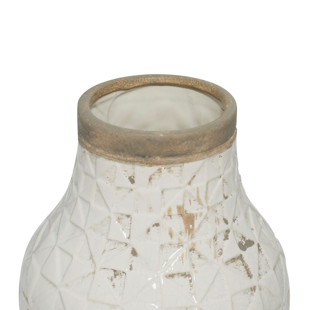 Maple and Jade 17" x 5" Vase in White, , large