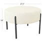 Kinfine HomePop Sherpa Ottoman in Cream, , large