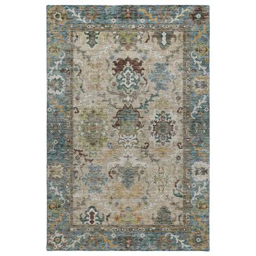 Dalyn Rug Company Silk Road Aqua, Ivory, Teal, Aloe, Brown, Taupe and Beige 5" x 7"6" Area Rug, , large