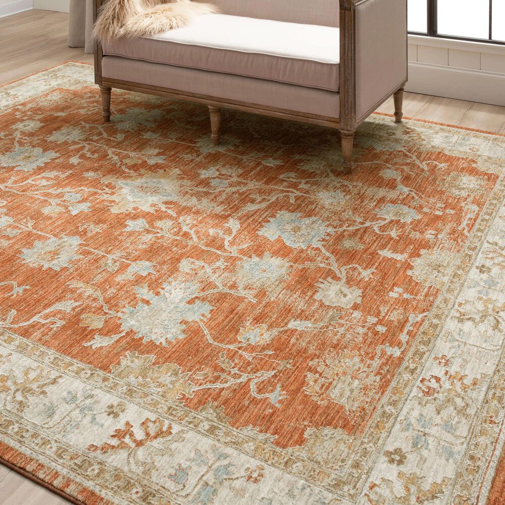 Karastan Adalia Iznik 10&#39; x 14&#39; Rust Area Rug, , large