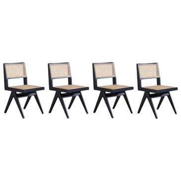 Dayton Hamlet Side Chair in Black and Natural (Set of 4), , large