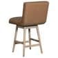 Armen Living Elias 26" Swivel Counter Height Stool in Washed Wood, , large