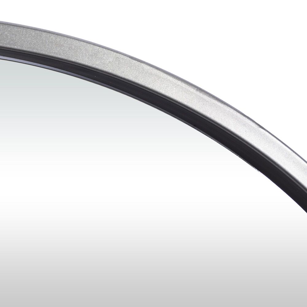 Maple and Jade 30&quot; Round Wall Mirror in Glossy Silver, , large