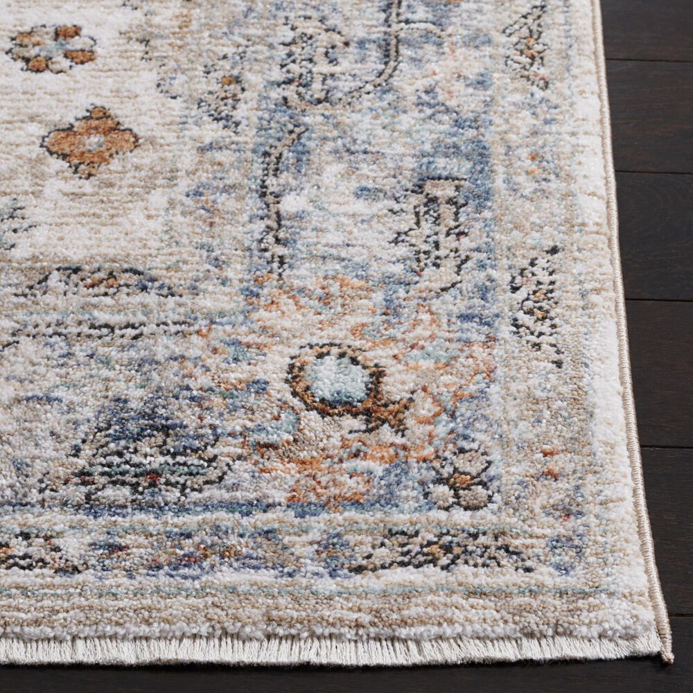 Safavieh Jasmine JSM343A 4&#39;5&quot; x 6&#39;5&quot; Ivory and Blue Area Rug, , large