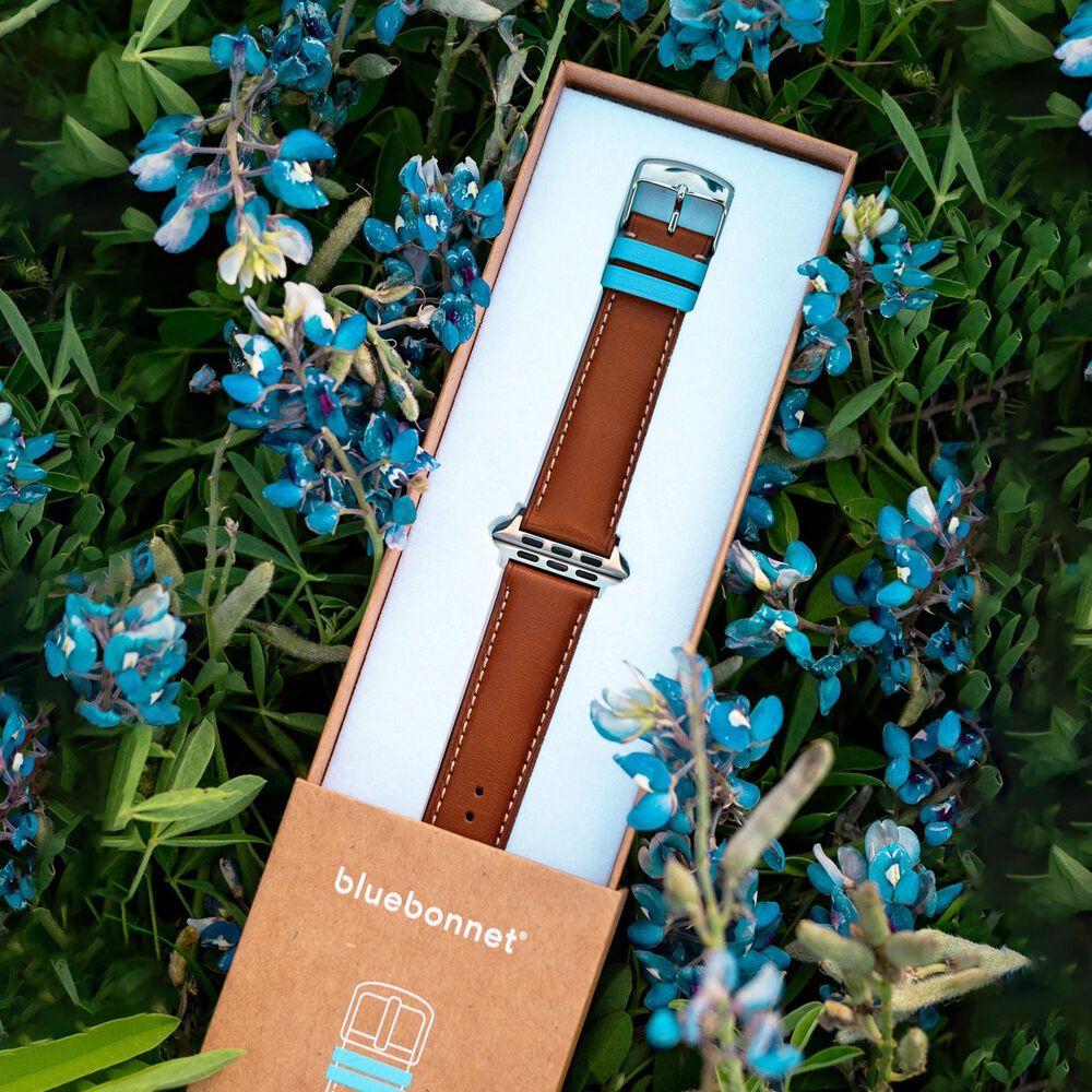 Bluebonnet Cases Band Leather for Apple Watch in Saddle Tan, , large