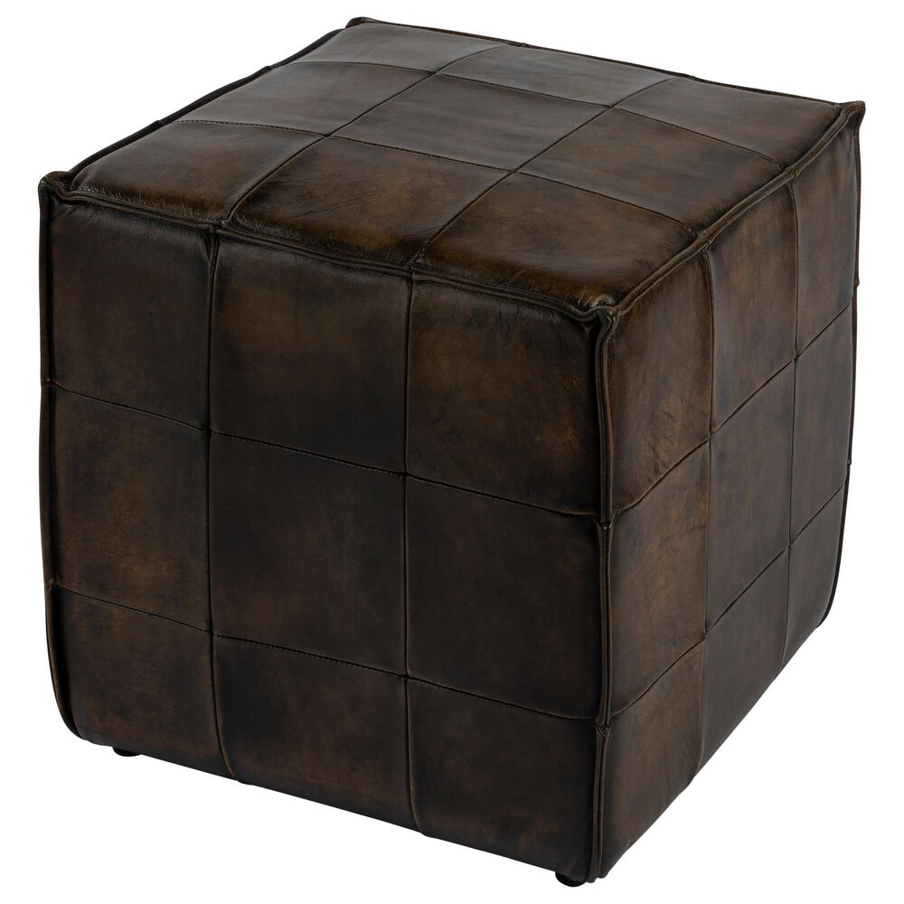 Butler Leon Ottoman in Dark Brown, , large