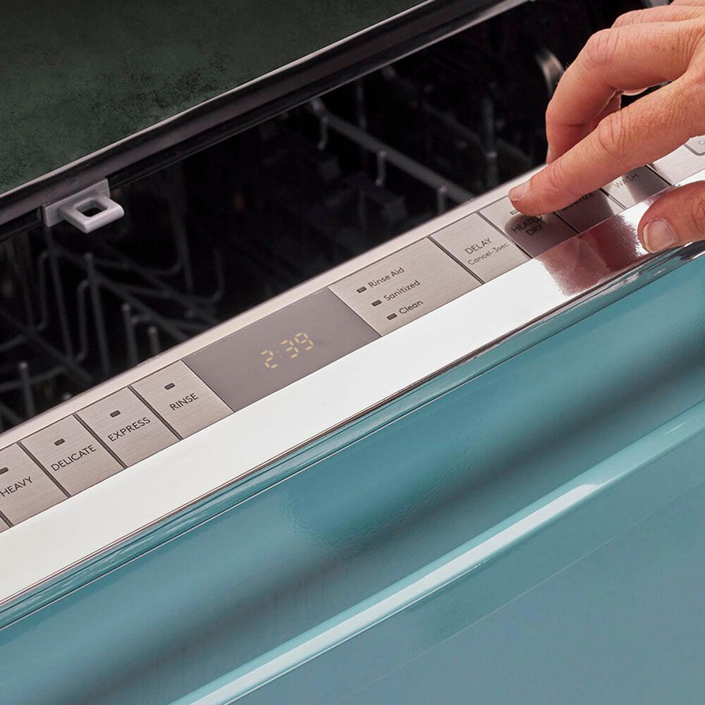 Unique Appliances Classic Retro 24" Top Control Dishwasher in Ocean Mist Turquoise, , large