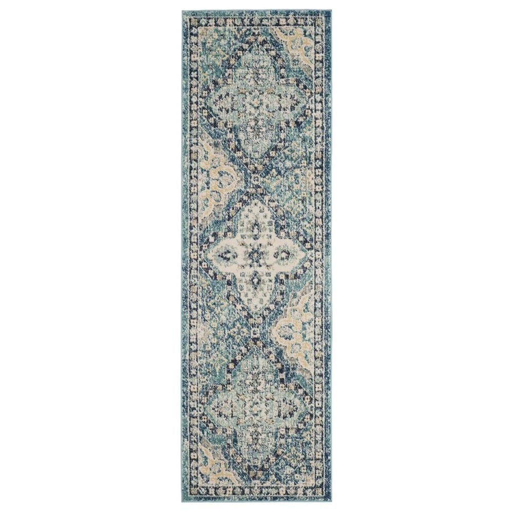 Safavieh Evoke EVK274C-29 2"2" x 9" Light Blue/Ivory Runner, , large