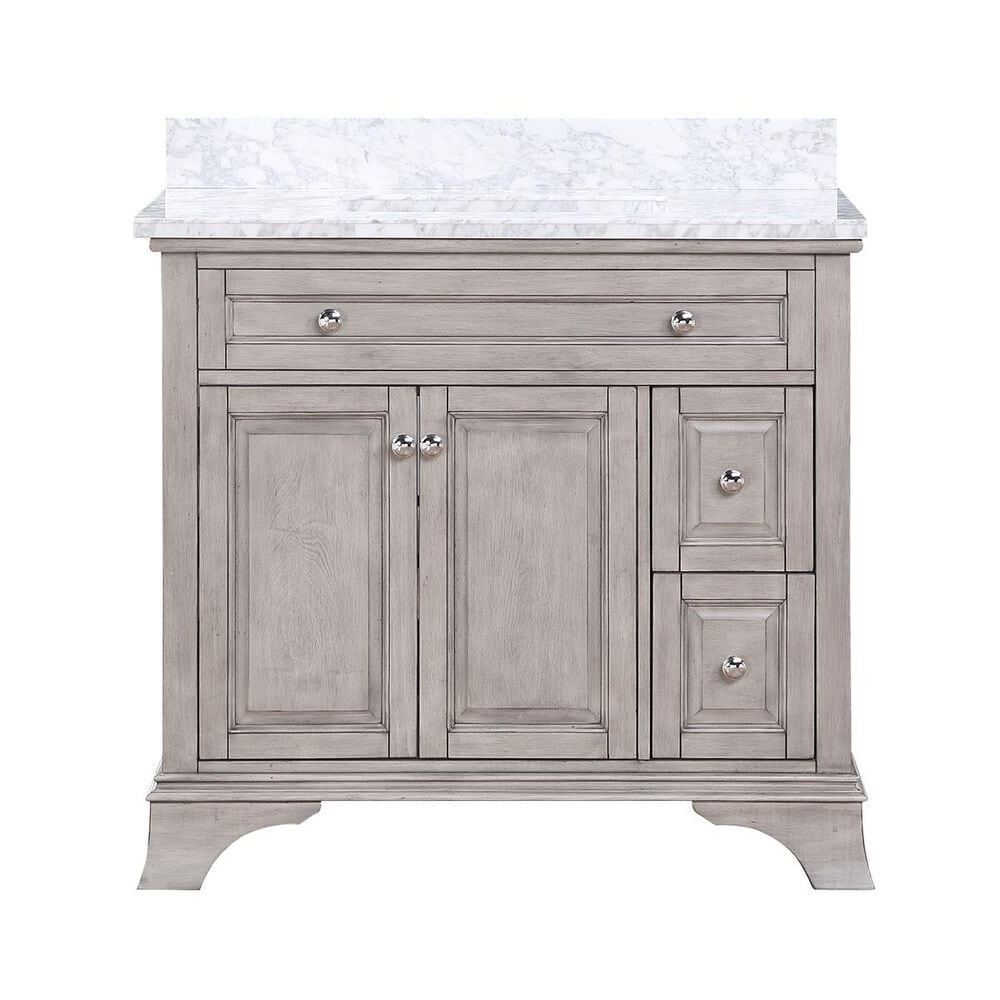 Aurafina Wainwright 36" Vanity with Top and Sink in Old Harbor Gray, , large