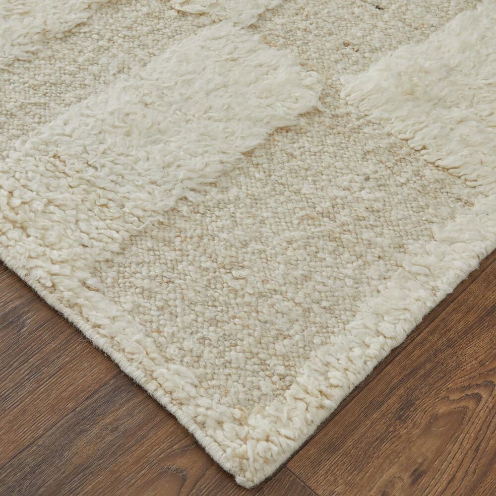 Feizy Ashby Geometric 3&#39;6&quot; x 5&#39;6&quot; Ivory and Beige Area Rug, , large